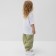 Children's pants Minaku: Exclusive Print, Olive color, Oversize growth 116 cm
