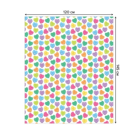 The tablecloth "Rainbow of hearts", rectangular, oxford, size 120x145 cm-1