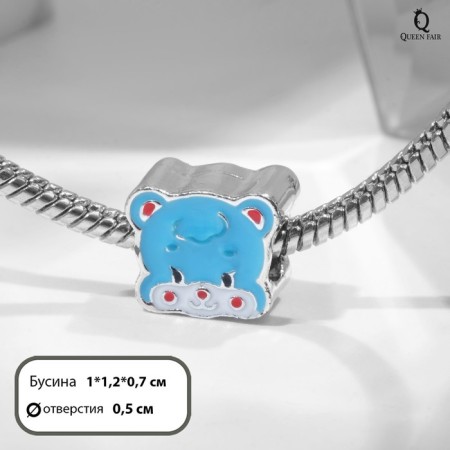 Talisman "Cartoon" Bear, Color in silver