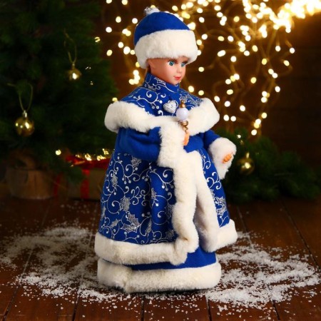 Snow Maiden "In a blue fur coat and hat" moves, 40 cm-1