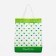Household bag without fastening, green color