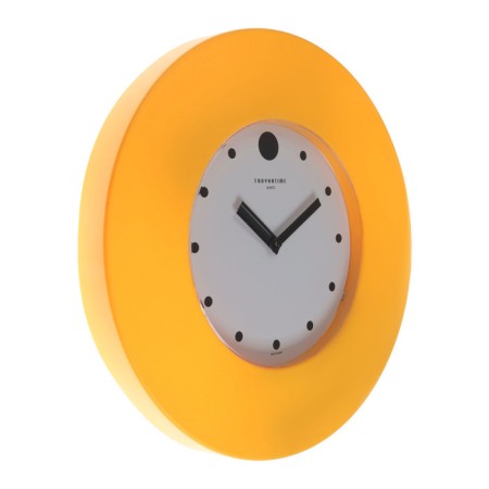 Watch Wall Round "Classics", silent, yellow rim, D-37 cm, dial 22 cm-1