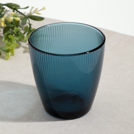 Low glass glass "Concept Straypi", 250 ml, color London Topaz