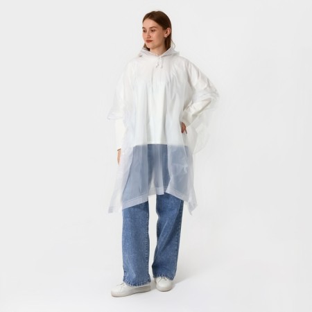 Rawland adult poncho “Go to...”, oversize, 44-52, 97 x 120 cm, white color-6