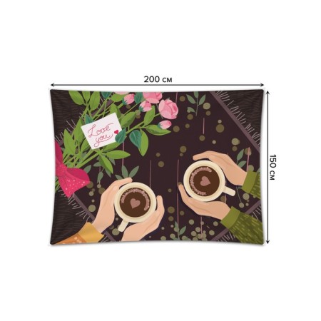 Decorative panel with photo printing "Date", horizontal, size 150x200 cm-1