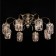 CLUST CL330182 "Cindy" 8x60W E14 gold 76x76x33 cm