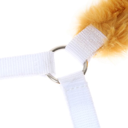 Nylon disin again with a fleece lining, adjustable size, white-3