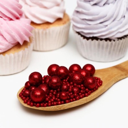Sprinking confectionery with glitter "Shine" red 1.5 kg-1