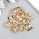 Decor for creativity Metal "drop" volumetric gold, crystal 1.4x1.4x1.7 cm