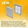 Ventilation grate Zein Lux LP170, 170 x 170 mm, mesh, detachable, check valve