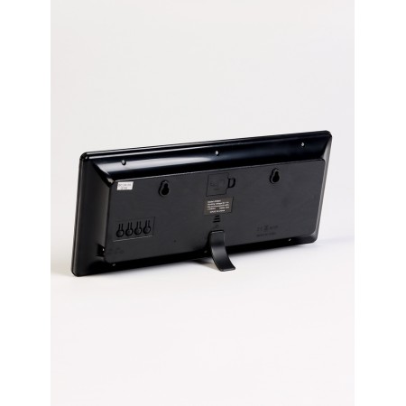 Electronic wall clock, thermometer calendar, 36.2 x 15.5 cm, green numbers 10 x 4.5 cm 1076627-4