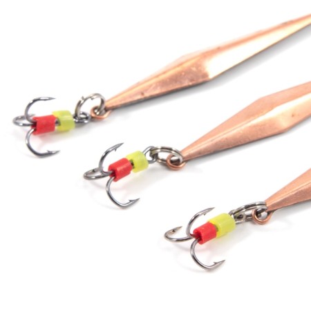Vertical spin "Yaman" killer with a tee, size 40 mm, 3.5 g, color copper-2