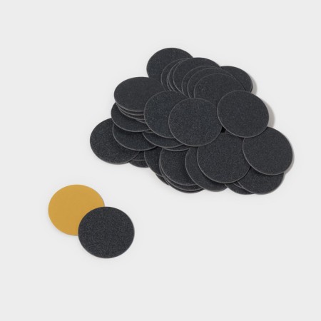 Smooth file for a disk, abrasiveness 180, d2.5 cm, packing 50 pcs, black color-5