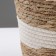 Kashpo wicker "Tanzania" with a pen, 21.5x21.5x18.8 cm, natural, white