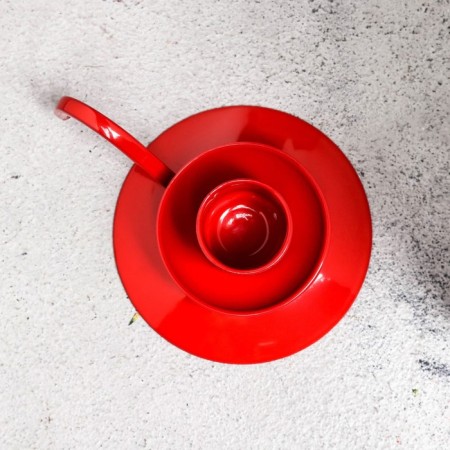 Summer "retro" metal per 1 candle, 10x4 cm, red-3