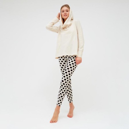 Female set (hoodies, leggings) minku beige color, river 44-8