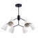 Ceiling EVOLUCE lamp. Sle155942-06. Mario. 6x40 watts, E14, 69x69x52 cm, black color
