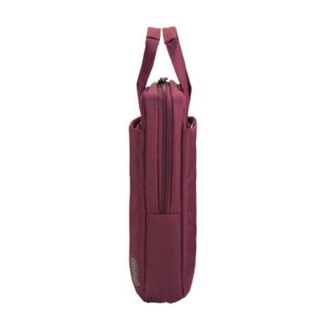 Business bag, lightning department, external pocket, burgundy color-2