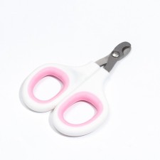 Coger scissors with soft handles, hole 8 mm, white-pink