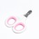 Coger scissors with soft handles, hole 8 mm, white-pink