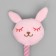 Soft toy for dogs "Bunny with a rope", with a squeak, 18 cm, pink