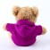 Soft toy "Bear" in a jacket, 30 cm, purple color