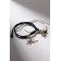 Bracelets "Demetrons" stars, black and white color, l = 12.5 cm