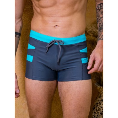 Male bathing panties Alohamare, size 52, gray color, turquoise