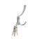 Hook furniture tundra TKT003 Light, three -rod, chrome