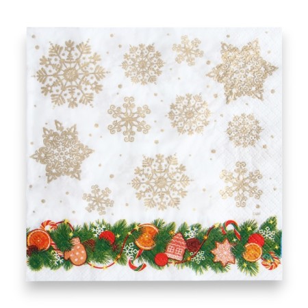 Paper Lilia “spruce decorations”, 2 layers, 33x33, 20 pcs.-1