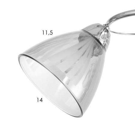 Causte "Poli" 2x60W E27 chrome 56x15x24cm-5