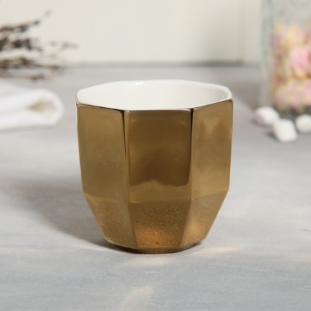 Tea couple Gold, mug 200 ml, saucer 13 cm-4