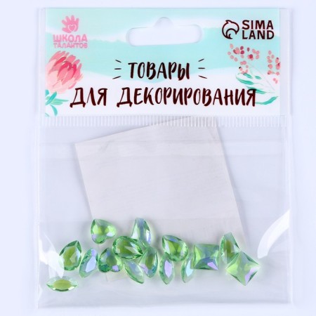 Decorative pebbles for creativity, set of 15 pcs., The color is light green, stones-from 6 to 14 mm-2