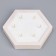 Figure Aromatic candle in concrete "hexagon", 14.5x2 cm, white, jasmine and patchouli