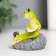 Souvenir Polystone "Frog on a stone with a snail - reading" 5.2x5.7 cm