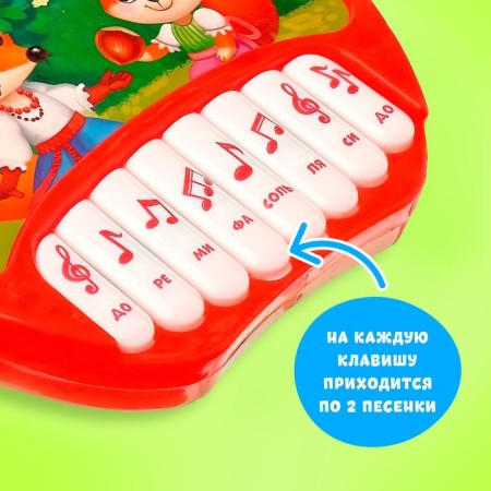 Musical Piano toy "House", Ionika, 16 funny songs, works from batteries-2
