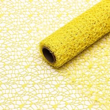 Croester mesh for decor and floristry, yellow, roll 1 pcs., 0.5 x 4.5 m