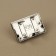 Bag's fastener, 4 × 2.8 cm, pearl silver color
