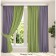 Set of curtains "Canvas", size 200x250 cm, 2 pcs, olive color, purple color