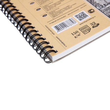 Album for drawing A4, 32 sheets on the crest "Tower of Burge Caliph", on a solid substrate, an offset block 150 g/m2-4