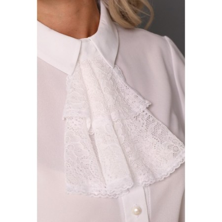 Female blouse, size 46, white color-5