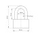 Apex lock "Apex" PDS-32-40 blister