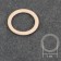 Step ring, metal, 10 mm, 20 pcs, beige color