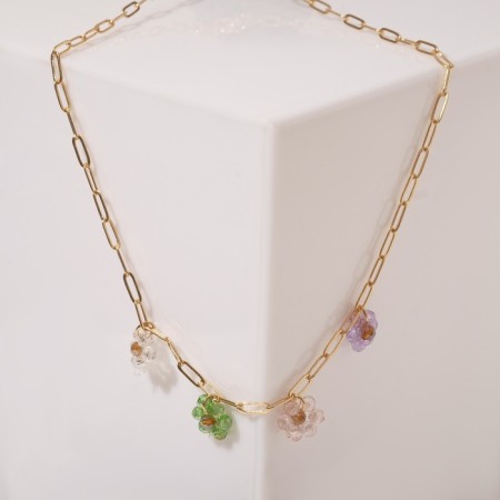 Chain "Summer" flowers, colored in gold, l = 40 cm-1