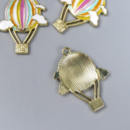 Decor for creativity Metal, enamel "Ball in the clouds" 3x2.3 cm-1