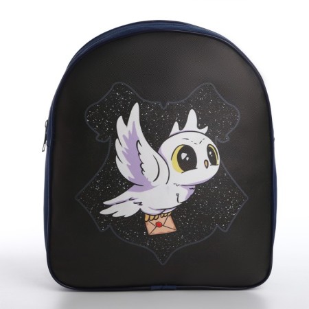 Baby backpack for a girl Textile "Magic Owl", 28x24.5x8 cm-2