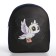 Baby backpack for a girl Textile "Magic Owl", 28x24.5x8 cm