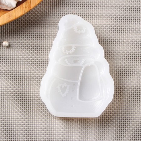 Silicone Mold "Snowman", 9.5 × 6.5 cm, the color is transparent-1