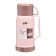 Thermos 1 l, with a glass flask, retains heat 12 hours, with a mug, pink