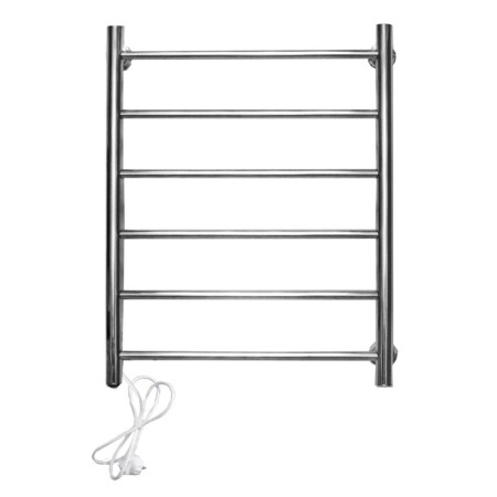 Domoterm electric heated towel rail "Aurora" 109-6, 400 x 600 mm, 6 crossbars, left